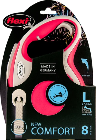Поводок-рулетка Flexi New Comfort L лента 8 м Красный