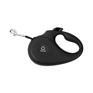 Рулетка-поводок CoLLaR для собак, розмір L, 50 кг, 5 м, стрічка, чорний