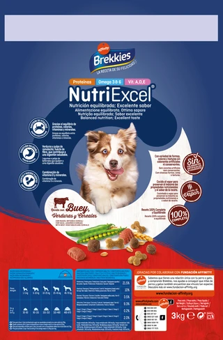 Сухий корм для собак усіх порід Brekkies Dog Beef з яловичиною 3 кг