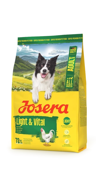 Сухой корм для малоактивных собак Josera Adult Light &amp;amp; Vital с курицей 0,9 кг