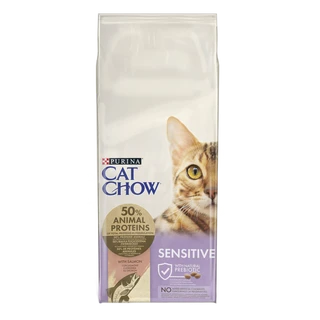 Сухий корм для дорослих котів з чутливою шкірою та травленням Purina Cat Chow Sensitive з лососем 15 кг