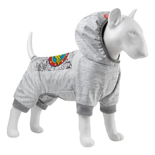Комбинезон для собак WAUDOG Clothes, рисунок &quot;Чудо-женщина комикс&quot;, софтшелл, S30, B 50-55 см, С 35-39 см