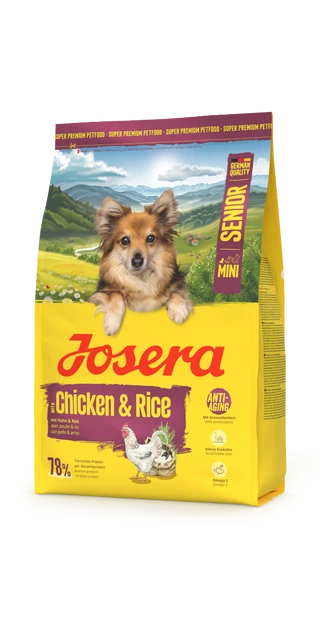 Сухой корм для пожилых собак маленьких пород Josera Mini Senior Chicken &amp;amp; Rice с курицей 3 кг