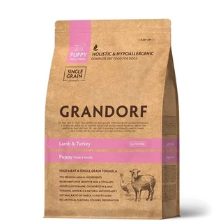 Сухой корм Grandorf Sensitive Care Holistic Lamb &amp;amp; Turkey Brown Rice Puppy для щенков с 3 недель, ягненок, индейка с бурым рисом 1 кг