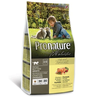 Сухий корм для кошенят Pronature Holistic Kitten з курячим смаком та бататом 2.72 кг