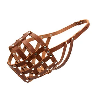 М'який намордник "CoLLaR" №5 (кавказька вівчарка, московська сторожова, ньюфаундленд), коричневий