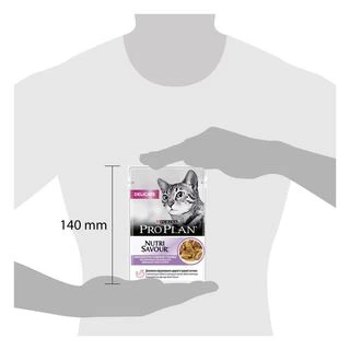 Упаковка влажного корма для кошек Purina Pro Plan Delicate Nutrisavour с индейкой 26 шт. по 85 г