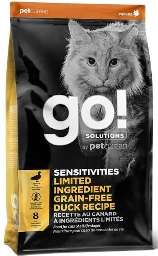 Беззерновий корм для котів з качкою GO! Sensitivities Limited Ingredient Duck Cat Formula 7,3 кг
