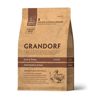 Сухий корм Grandorf Sensitive Care Holistic Duck &amp;amp; Turkey Medium and Maxi Grain Free для собак середніх і великих порід з 1 року качка з індичкою 3 кг