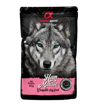 Влажный корм Alpha Spirit Pouch Ham Mousse для собак со свининой 85 г