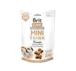 Лакомство Brit Care Mini Treats Think д/собак малых пород д/умственных способностей индейка вкус арахисовое масло 50 г