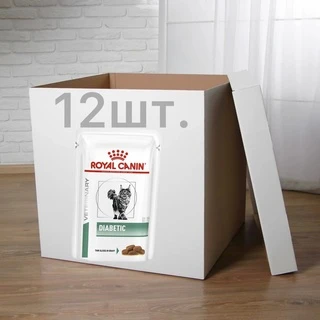 ПАК.Лечебный корм Royal Canin Diabetic Feline Pouches 12шт по 85 г
