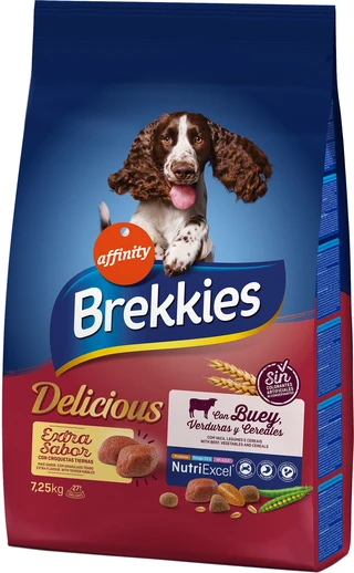 Сухой корм для собак всех пород Brekkies Dog Delice Meat с говядиной 7.25 кг