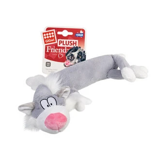 Іграшка для собак Кіт з пищалкою тканина GiGwi Plush, плюш, штучне хутро, 63 см (4823089352275)