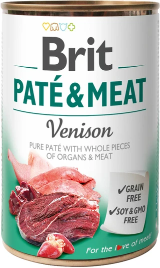 ПАК. Влажный корм для собак Brit Paté &amp;amp; Meat с олениной и курицей, 6 шт по 400 г