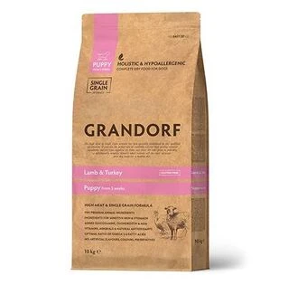 Сухой корм для щенков Grandorf LAMB &amp;amp; TURKEY PUPPY ягненок с индейкой от 3 недель, 10 кг