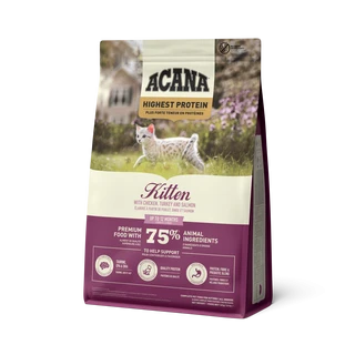 Корм Acana Highest Protein Kitten сухой с курицей, индейкой и лососем для котят 1.8 кг(a72325)