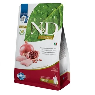 Фармина сухой корм для котят N&amp;amp;D GRAIN FREE PRIME CHICKEN &amp;amp; POMEGRANATE KITTEN с курицей и гранатом, 300 г