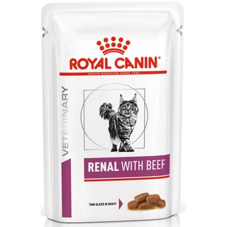 ПАК.Консервований корм Royal Canin Renal Feline Beef Pouches 12шт по 85 гр.
