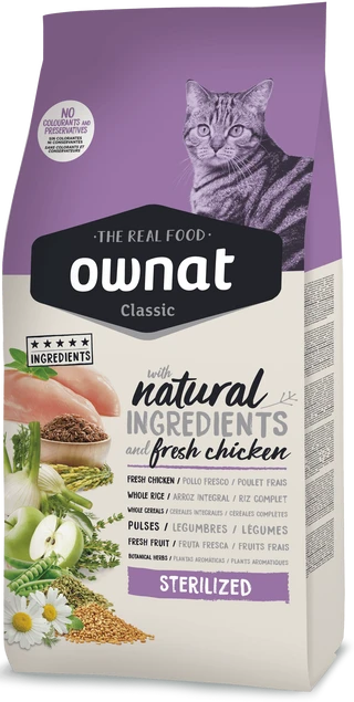 Сухой корм для стерилизованных котов и кошек Ownat Classic Sterilized Cat 4 кг