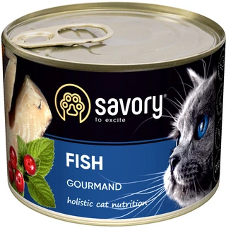 Вологий корм Savory для котів з рибою 200 г