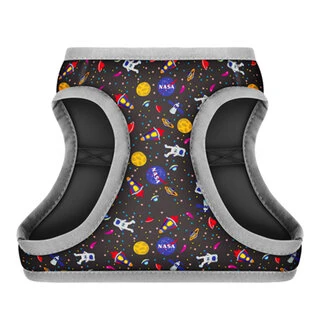 М'яка шлея для собак WAUDOG Clothes з QR паспортом, малюнок "NASA", XS3, В 32-35 см, С 22-24 см