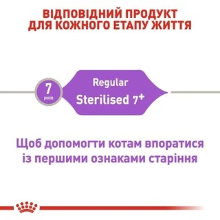 Сухий корм для старіючих стерилізованих кішок Royal Canin STERILISED 7+ 400 г