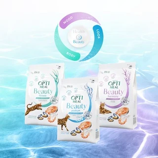 Беззерновий повнораціонний сухий корм для дорослих котів Optimeal Beauty Fitness на основі морепродуктів 1.5 кг