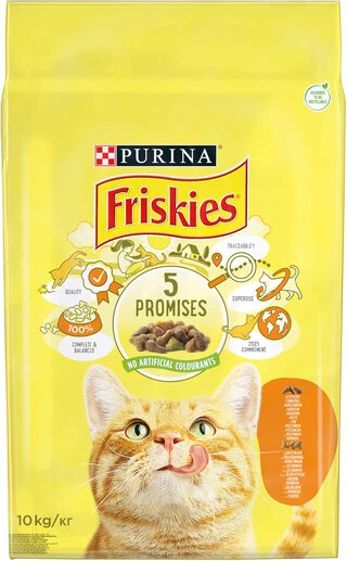 Сухий корм Purina Friskies для дорослих котів з куркою та овочами 10 кг