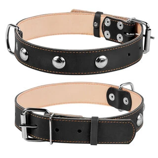 Ошейник &quot;CoLLaR&quot; двойной с украшениями (ширина 35мм, длина 48-63см), черный