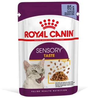 ПАК.Вологий корм з м'ясом для дорослих котів, (кусочки в желе) Royal Canin Sensory Taste in Jelly 12 шт по 85 г