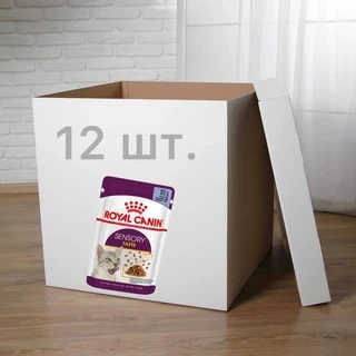 ПАК.Влажный корм с мясом для взрослых кошек, (кусочки в желе) Royal Canin Sensory Taste in Jelly 12 шт по 85 г