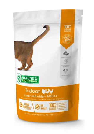 Сухой корм для взрослых кошек проживающих в доме Nature's Protection Indoor 400г