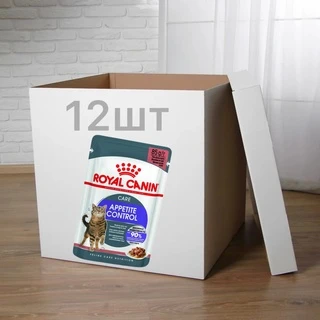 ПАК. Влажный корм Royal Canin APPETITE CONTR CIG (Соус) для взрослых кошек, контроль выпрашивания корма 12 шт по  85 г