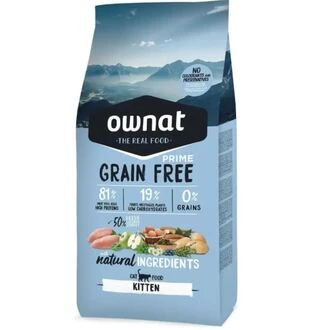 Корм для кошенят для кошенят Ownat GF беззерновий для кошенят з куркою 1 кг