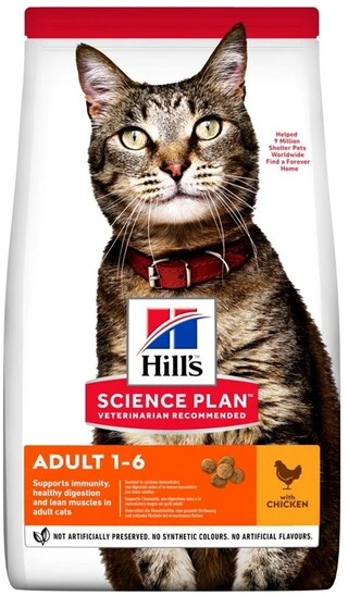 Сухий корм для дорослих котів Hill's Science Plan Adult з куркою 1.5 кг