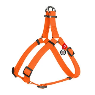 Водостійкий нашийник для собак WAUDOG Waterproof з QR-паспортом, металевою пряжкою-фастексом, Ш 25 мм, Дл 60-90 см, помаранчевий