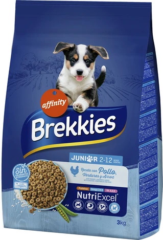 Сухой кормдля молодых собак Brekkies Dog Junior с курицей 3 кг