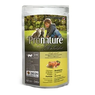 Сухий холістик корм для кошенят Pronature Holistic Kitten Chicken&amp;amp;Sweet Potato Курка з бататом 0,34 кг