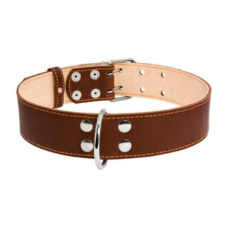 Ошейник "CoLLaR" двойной (ширина 45мм, длина 56-68см), коричневый