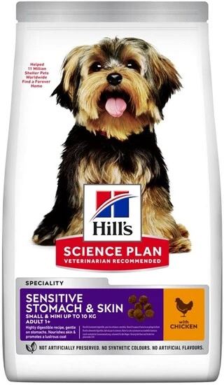 Сухий корм для собак Hill’s Science Plan Adult Sensitive Stomach&amp;amp;Skin Small&amp;amp;Mini з куркою 1.5 кг