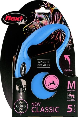 Поводок-рулетка Flexi New Classic M 5 м Синій