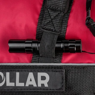 Шлея "Dog Extremе" "POLICE" №5 (з фонариком), (В:85-115см), чорний