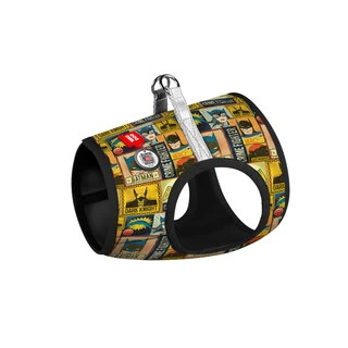 М'яка шлея для собак WAUDOG Clothes з QR паспортом, малюнок &quot;Бетмен вінтаж&quot;, S1, В 40-45 см, С 29-31 см