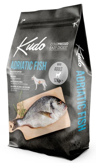 Сухой корм Kudo Adult Medium &amp;amp; Maxi Adriatic Fish для взрослых собак средних и больших пород, Адриатическая рыба 12 кг (8606109019831)