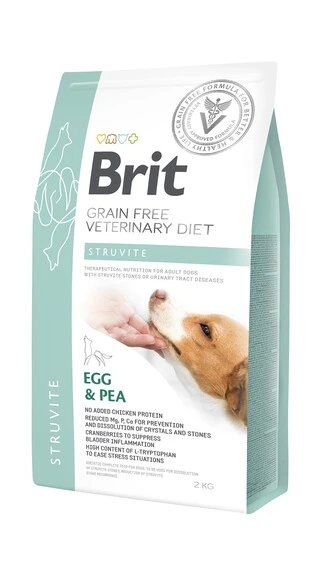 Лікувальний корм для собак Brit Veterinary Diet при сечокам'яній хворобі з яйцем, індичкою, горохом та гречкою 2 кг