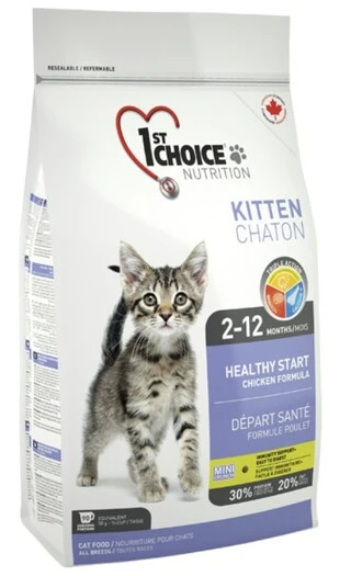 Сухий суперпреміум корм для кошенят 1st Choice Kitten Healthy Start курка 10 кг