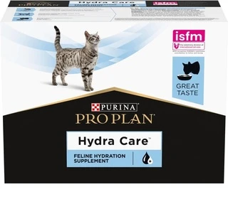 Влажный дополнительный корм для взрослых кошек Pro Plan Hydra Сare для увеличения потребления воды и разведения мочи 10x85г