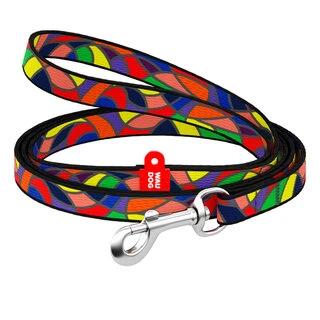 Поводок для собак нейлоновый WAUDOG Nylon, рисунок &quot;Витраж&quot;, Ш 10 мм, Дл 122 см