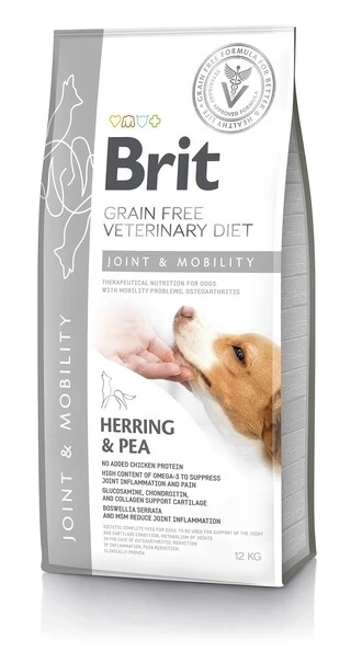 Лікувальний корм для собак Brit Grain-free Veterinary Diet для суглобів з оселедцем, лососем, горохом і гречкою 12 кг